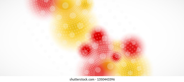 Abstract background  with blurred dotted colorful circles, techno bubbles. Vector illustration eps 10