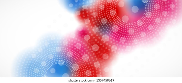 Abstract background  with blurred dotted colorful circles, techno bubbles. Vector illustration eps 10