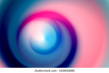 Abstract background with blurred fluid gradient. Liquid design in spiral shape of trendy vivid colors. Minimal poster with gradual blend between shades. Vector illustration