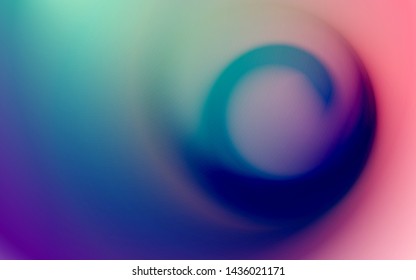 Abstract background with blurred fluid gradient. Liquid design in spiral shape of trendy vivid colors. Minimal poster with gradual blend between shades. Vector illustration