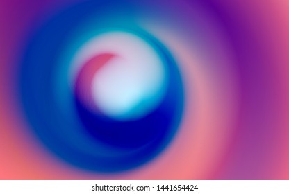 Abstract background with blurred fluid gradient. Liquid design in spiral shape of trendy vivid colors. Minimal poster with gradual blend between shades. Vector illustration