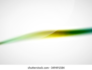 Abstract background, blurred green and blue wave lines in the air. Presentation or advertising layout design template