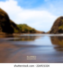 Abstract Background - Blurred Image - Beach in New Zealand