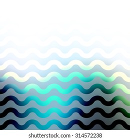 Abstract Background. Blurred Image and green waves. Blank place for a text.