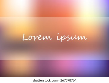 Abstract Background - Blurred Image - Lights in the morning. Vector
