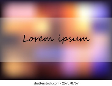 Abstract Background - Blurred Image - Lights in the night. Vector