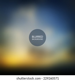 Abstract Background - Blurred Image - Sunset in Hungary