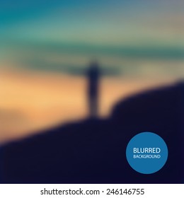 Abstract Background - Blurred Image - Sunset in Tucson