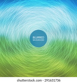 Abstract Background with Blurred Image and Swirly Lines