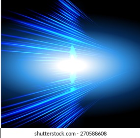 abstract background with blurred magic neon blue light rays. Vector illustration. dark blue Light background for computer graphic website internet and business. wave. curve. creative