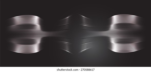 abstract background with blurred magic neon light rays. Vector illustration. dark black Light background for computer graphic website internet and business. wave. curve.