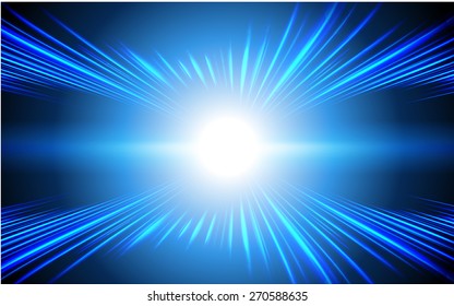 abstract background with blurred magic neon blue light rays. Vector illustration. dark blue Light background for computer graphic website internet and business. wave. curve. creative