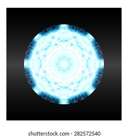 abstract background with blurred magic neon light rays. Vector illustration. dark blue Light background for computer graphic website internet and business. wave. curve.