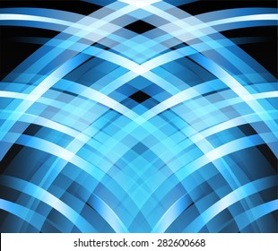 abstract background with blurred magic neon light rays. Vector illustration. dark blue Light background for computer graphic website internet and business. wave. curve.