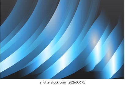 abstract background with blurred magic neon light rays. Vector illustration. dark blue Light background for computer graphic website internet and business. wave. curve.