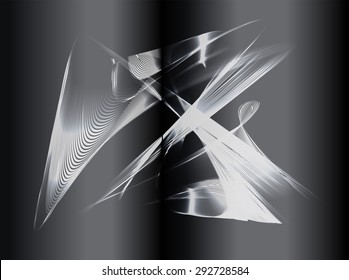 abstract background with blurred magic neon light rays. Vector illustration. dark black Light background for computer graphic website internet and business. wave. curve.