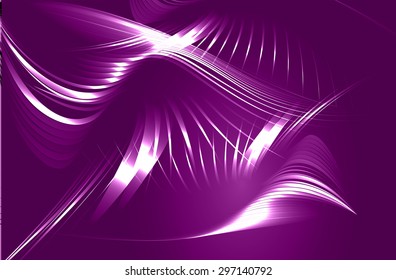 abstract background with blurred magic neon light rays. Vector illustration. dark purple Light background for computer graphic website internet and business. wave. curve.
