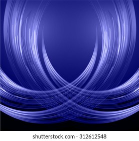 abstract background with blurred magic neon light rays. illustration. dark blue Light background for computer graphic website internet and business. wave. curve. neon