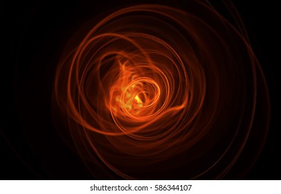 Abstract background with blurred magic neon light fire and curved lines. Vector illustration glow effect. Shiny wave design.
