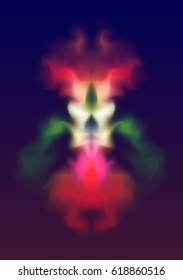 Abstract background with blurred moving shapes. Bright colors.