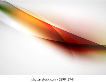 Abstract background, blurred orange and purple color wave lines in the air. Presentation or advertising layout design template