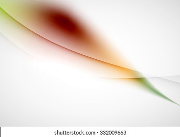 Fondo abstracto, líneas onduladas de color naranja y violeta en el aire. Plantilla de diseño de presentación o publicidad