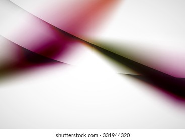 Abstract background, blurred purple wave lines in the air. Presentation or advertising layout design template