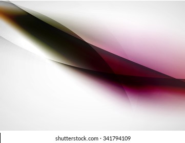 Abstrakter Hintergrund, unscharfe violette Wellenlinien in der Luft. Design-Vorlage für das Präsentations- oder Werbelayout