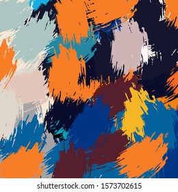 Abstract background blurred texture of shapes of colored lines and spots of paint.