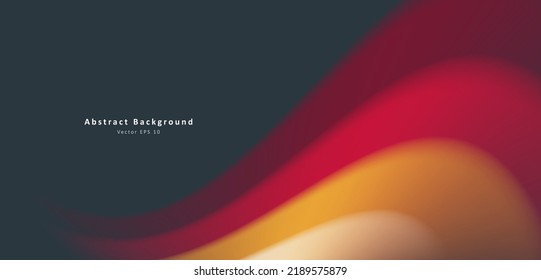 Abstract background with blurred wave of red and yellow like flame. Vector illustration