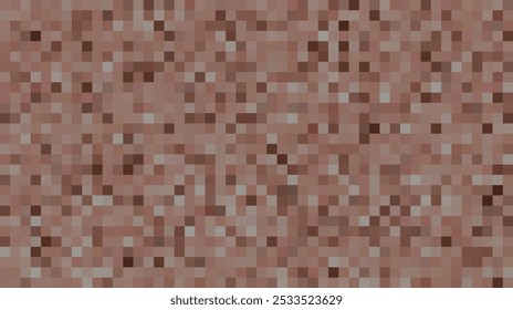 Abstract background with blurry brown pixel color censorship element. Appropriate for digital design projects. Vector illustration