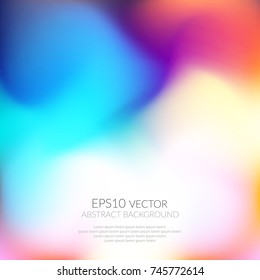 Abstract background of blurry color spots. For liquids and gases.