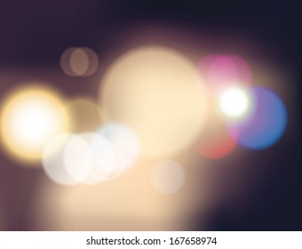 Abstract background blurry lights. Vector illustration.