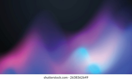 Abstract background with blurry purple, pink, and blue hues creating a vibrant and dreamy atmosphere. The colors blend seamlessly, evoking a sense of movement and fluidity. Darker shades transition