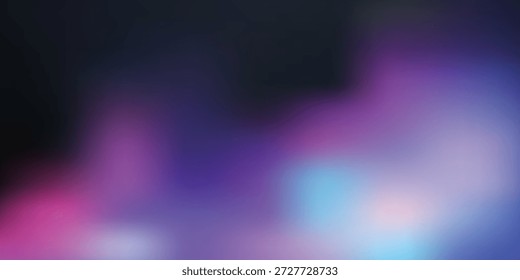 Abstrakter Hintergrund mit unscharfem Lila, Rosa und Blau schafft eine lebendige und verträumte Atmosphäre. Die Farben verschmelzen nahtlos und rufen ein Gefühl von Bewegung und Fließfähigkeit hervor. Übergang von dunklen Farbtönen