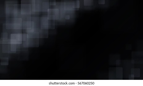 Abstract background of blurry squares in black colors