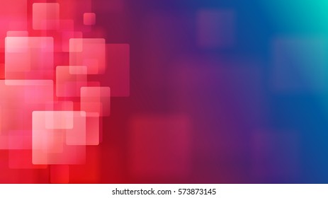 Abstract background of blurry squares in red and blue colors