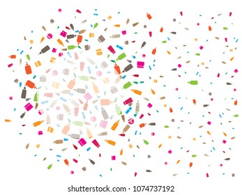 Abstract background for body care documents. Colored Vector illustration.