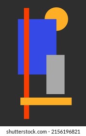 Abstract background. Boho style. Minimalism. Contemporary art. Various forms. For templates, presentations.