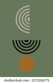 Abstract background. Boho style. Minimalism. Contemporary art. Various forms. For templates, presentations.