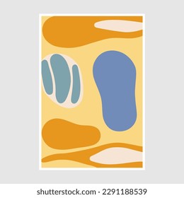 Antecedentes abstractos al estilo boho. Ilustración vectorial. cartel de impresión de arte mural