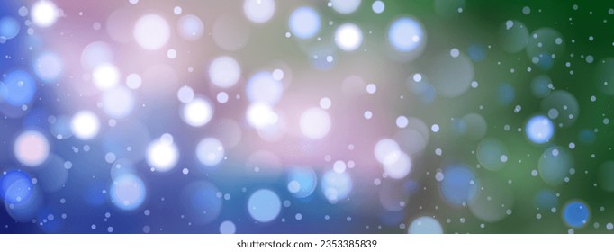 Abstract background with bokeh effect in blue and green colors
