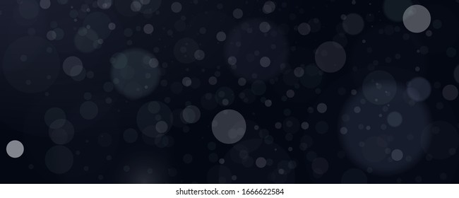 Abstract background with bokeh effect. Blur bokeh of light on black background. Light abstract glowing bokeh lights. Magic concept. Vector Illustration.