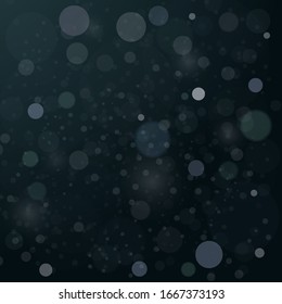 Abstract background with bokeh effect. Blur bokeh of light on black background. Light abstract glowing bokeh lights. Magic concept. Vector Illustration.