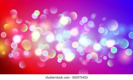 Abstract background with bokeh effect. Blurred defocused multicolored lights