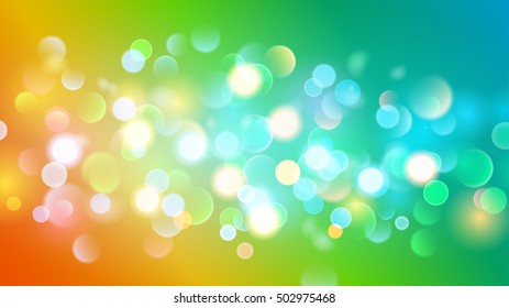 Abstract background with bokeh effect. Blurred defocused multicolored lights