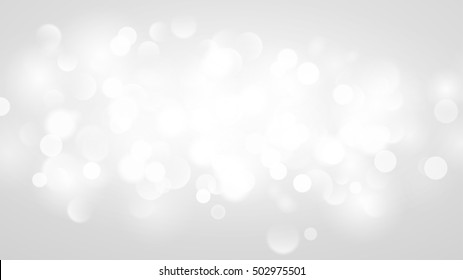 Abstract background with bokeh effect. Blurred defocused lights in white colors