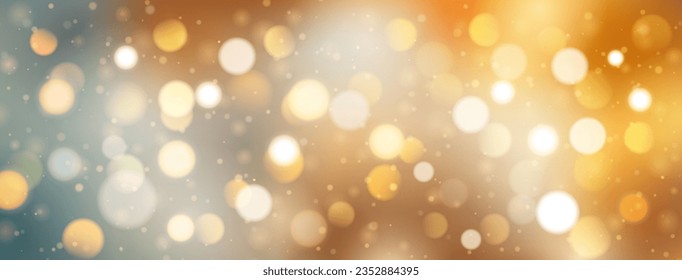 Abstract background with bokeh effect in golden colors