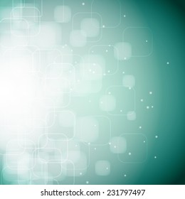 abstract background with bokeh effect, rounded rhombus  