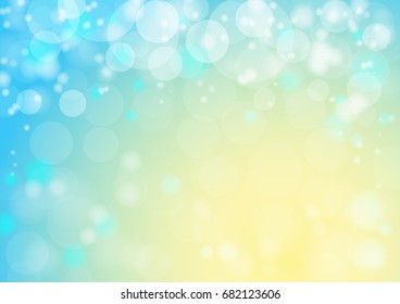 Abstract background with bokeh effect. Template of blurred defocused lights. For greeting, invitation card, banner and poster to celebrate on holiday season in vector illustration.